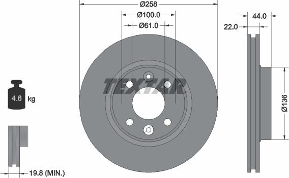 Textar 92255203 - Discofreno autozon.pro