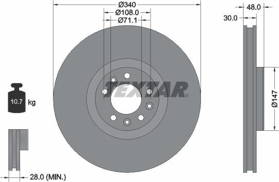 Textar 92256003 - Discofreno autozon.pro