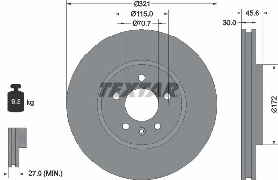 Textar 92256803 - Discofreno autozon.pro