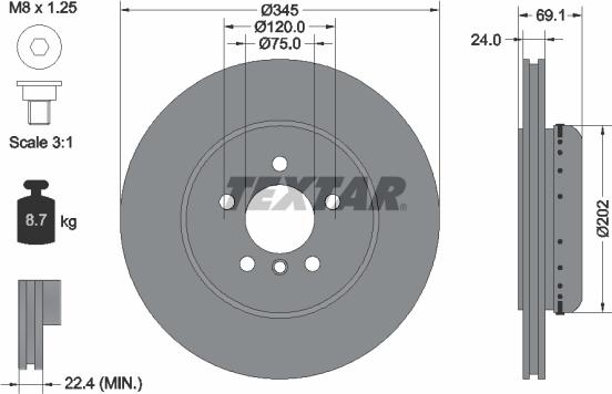 Textar 92253903 - Discofreno autozon.pro