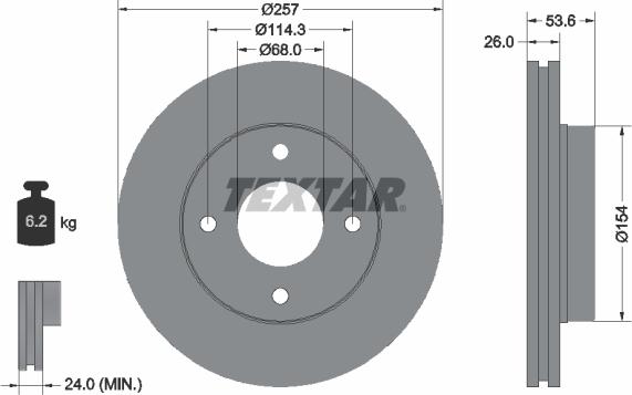 Textar 92253103 - Discofreno autozon.pro