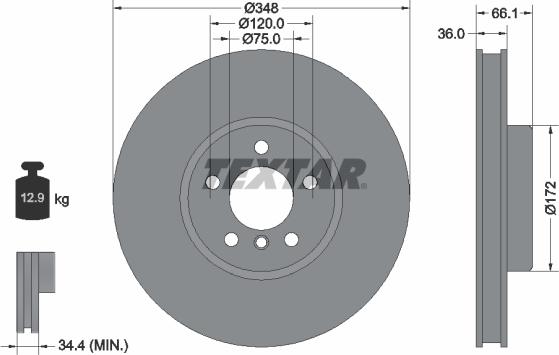 Textar 92253825 - Discofreno autozon.pro