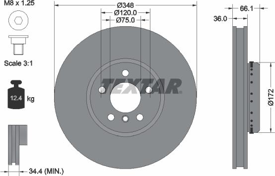 Textar 92253703 - Discofreno autozon.pro