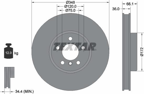 Textar 92253725 - Discofreno autozon.pro