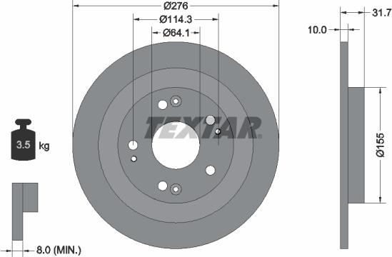 Textar 92252603 - Discofreno autozon.pro