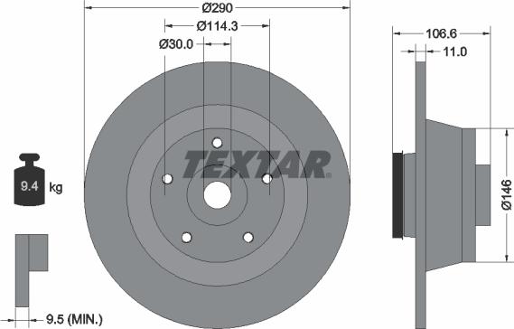 Textar 92269603 - Discofreno autozon.pro