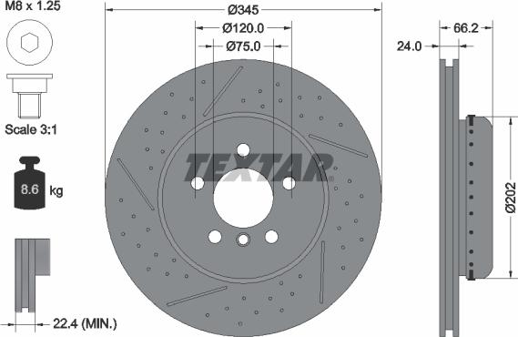 Textar 92265525 - Discofreno autozon.pro