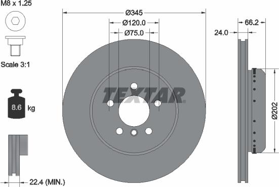 Textar 92265625 - Discofreno autozon.pro