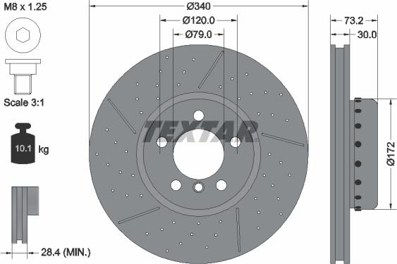 Textar 92265025 - Discofreno autozon.pro