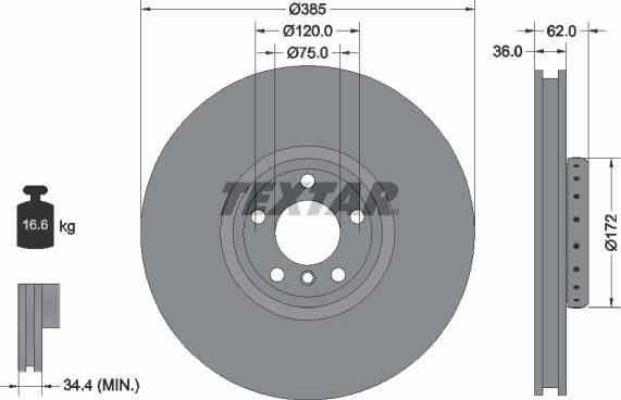 Textar 92266525 - Discofreno autozon.pro