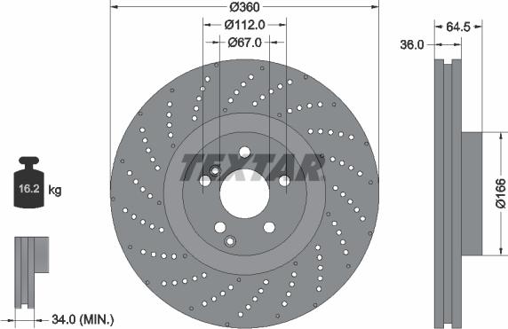 Textar 92260305 - Discofreno autozon.pro