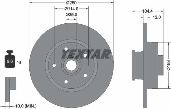 Textar 92268903 - Discofreno autozon.pro