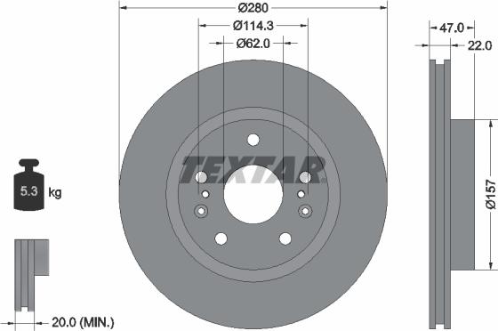 Textar 92268303 - Discofreno autozon.pro