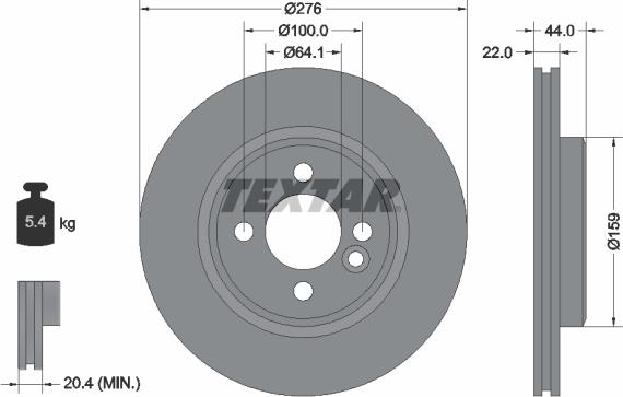 Textar 92262400 - Discofreno autozon.pro