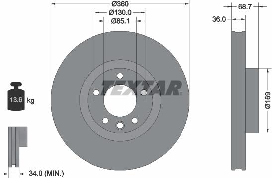 Textar 92262705 - Discofreno autozon.pro