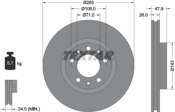 Textar 92267903 - Discofreno autozon.pro