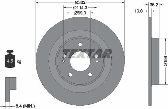 Textar 92267403 - Discofreno autozon.pro