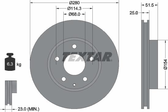 Textar 92267503 - Discofreno autozon.pro