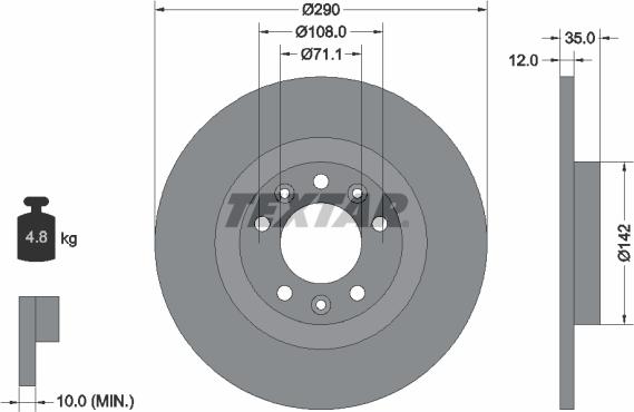 Textar 92267303 - Discofreno autozon.pro