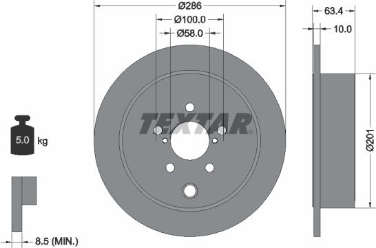 Textar 92200000 - Discofreno autozon.pro