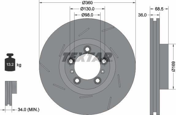 Textar 92213905 - Discofreno autozon.pro