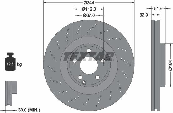 Textar 92289905 - Discofreno autozon.pro