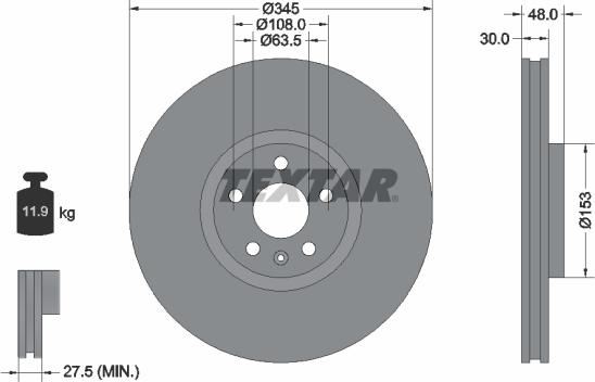 Textar 92289805 - Discofreno autozon.pro