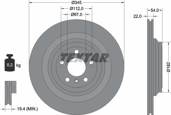 Textar 92284003 - Discofreno autozon.pro