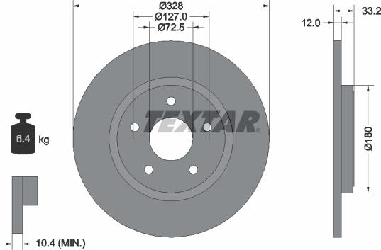 Textar 92286003 - Discofreno autozon.pro