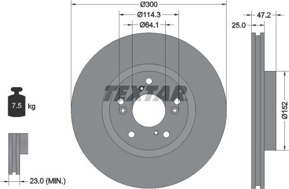 Textar 92281603 - Discofreno autozon.pro