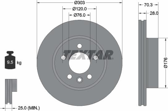 Textar 92288403 - Discofreno autozon.pro