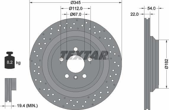 Textar 92283703 - Discofreno autozon.pro