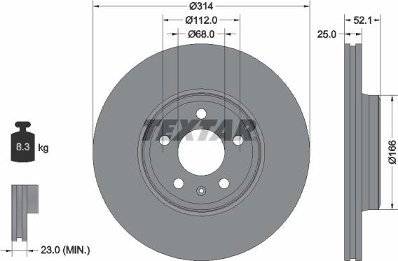 Textar 92282905 - Discofreno autozon.pro