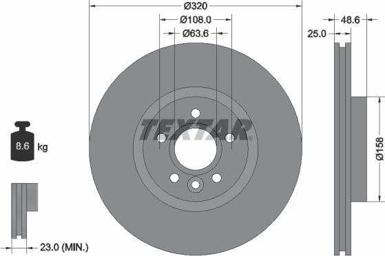 Textar 92282105 - Discofreno autozon.pro