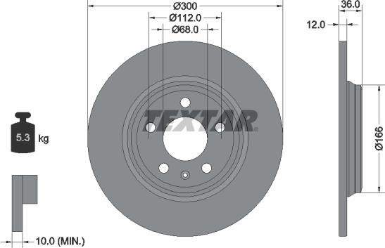 Textar 92282805 - Discofreno autozon.pro