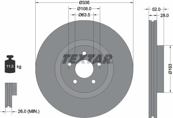 Textar 92282305 - Discofreno autozon.pro