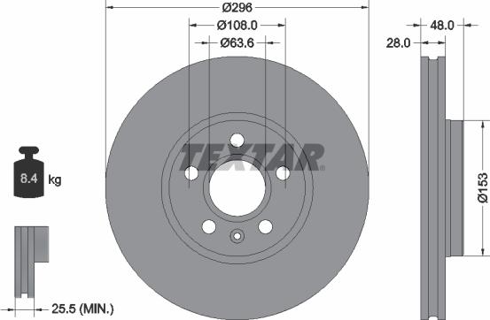 Textar 92287505 - Discofreno autozon.pro