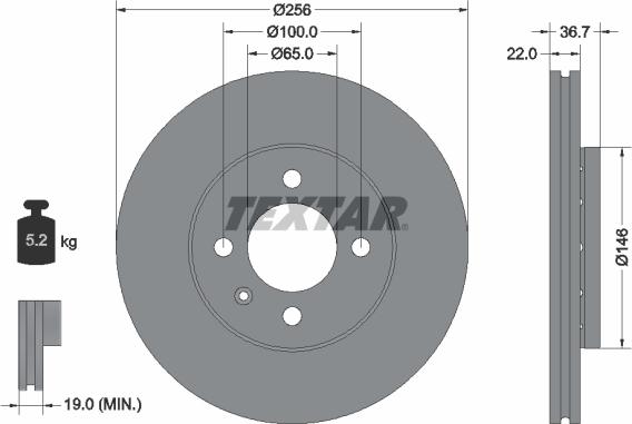 Textar 92287003 - Discofreno autozon.pro