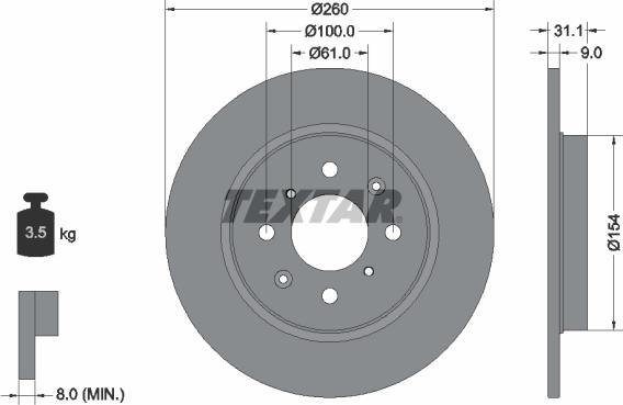 Textar 92234203 - Discofreno autozon.pro