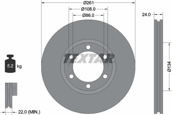 Textar 92234700 - Discofreno autozon.pro