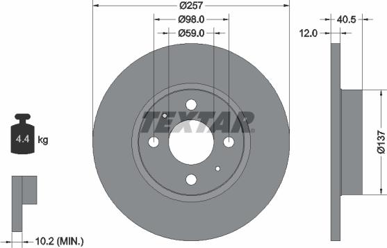 Textar 92236703 - Discofreno autozon.pro