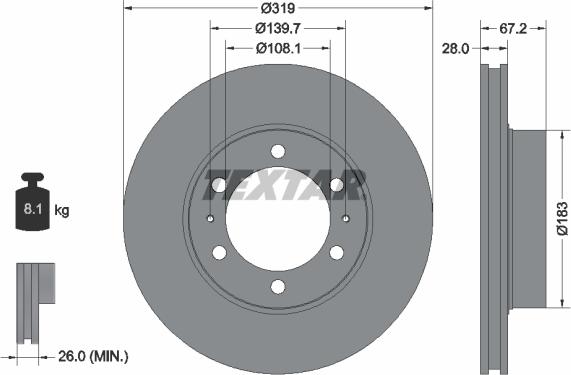 Textar 92230400 - Discofreno autozon.pro