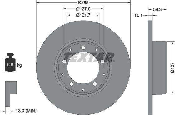 Textar 92230503 - Discofreno autozon.pro