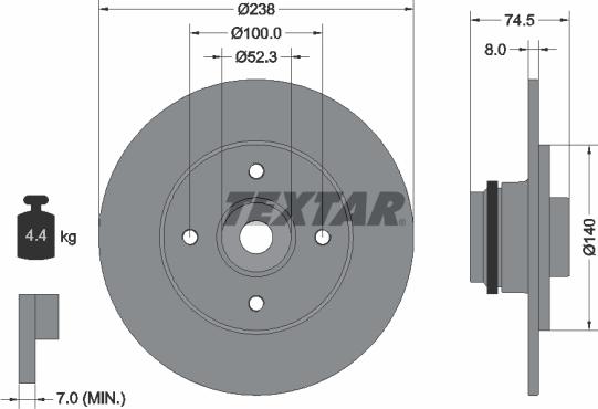 Textar 92231700 - Discofreno autozon.pro