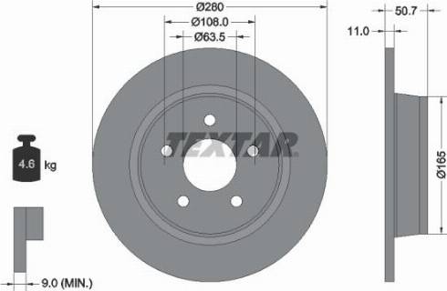 Textar 92238900 - Discofreno autozon.pro