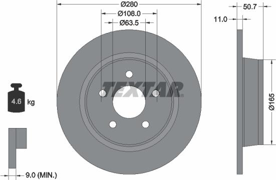 Textar 92238903 - Discofreno autozon.pro