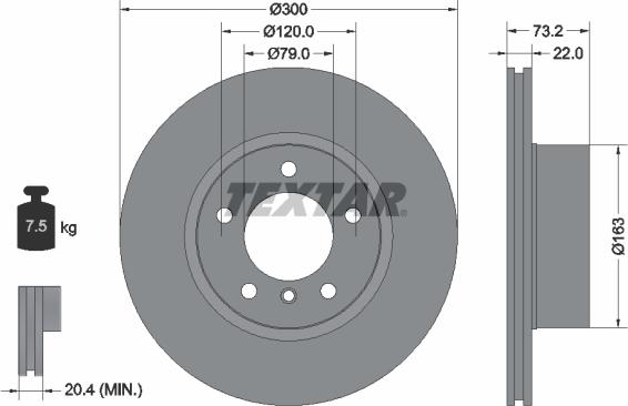 Textar 92238505 - Discofreno autozon.pro