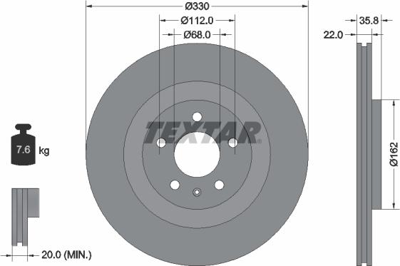 Textar 92238305 - Discofreno autozon.pro