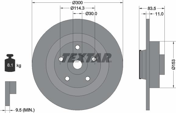 Textar 92233100 - Discofreno autozon.pro