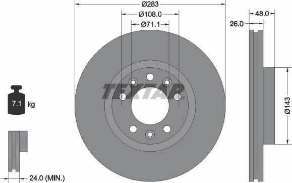 Textar 92232503 - Discofreno autozon.pro